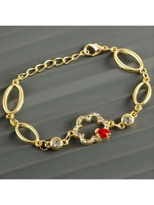 Zero Land Storozde Uğur Böceği Taşlı Trend Bileklik - Sarı