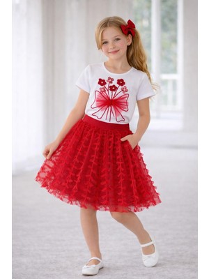 Dıgıl Kids Kız Çocuk Takım Tütü Etek 23 Nisan Gösteri Kıyafeti