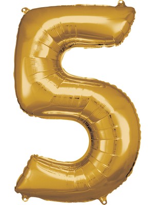 İKM Rakam Folyo Balon 40INÇ Altın -5-