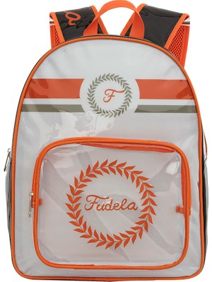 Fudela Nueva Beyaz - Turuncu Sırt Çantası