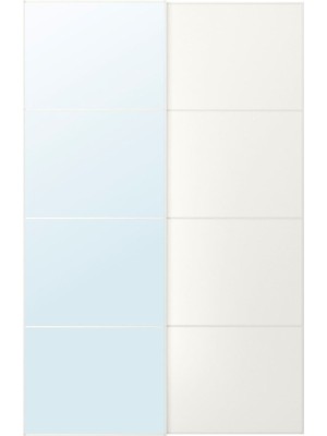 Sürgü Kapak, Beyaz-Ayna, 150X236 cm