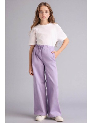 DeFacto Wide Leg Gabardin Pantolon Kız Çocuk G0607A826SM