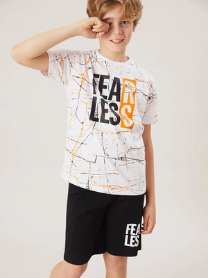 Lc Waikiki Yeni Sezon Bisiklet Yaka Erkek Çocuk Şortlu Pijama Takımı