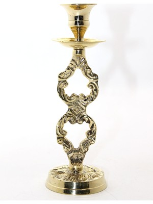 Najmaddin Tekli Pirinç Şamdan Model 4