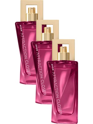 Avon Attraction Closer Kadın Parfüm Edp 50 Ml. Üçlü Paket