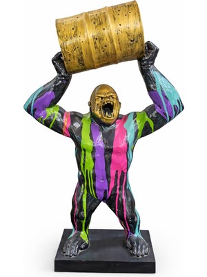 Noya Lighting Ev Dekorasyon Ürünleri - Dekoratif Objeler - Pop Art Goril Figürü - Modern Heykel 65CM