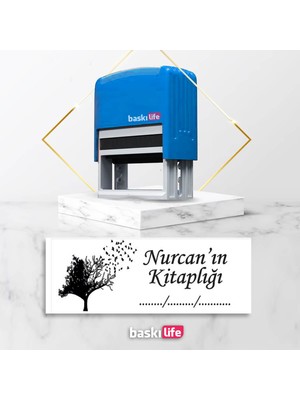 Baskı Life  Kaşe  Kitap Mührü Kitap Damgası Kişiye Özel Kaşe 562