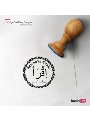Baskı Life Kişiye Özel Kitap Damgası Kitap Mührü Kaşe Kitap Mühür Özel Damga 115