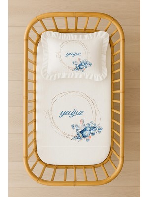 Moda Lime Isimli Bebek Nevresim Takımı 70X120 – Akfil Kumaş Içi Dolgulu Fırfırlı Yastık