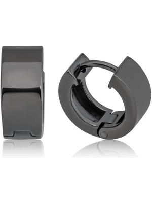 Tienda Elegante Gümüş Halka Erkek Küpe