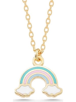 Tienda Elegante Gümüş Gold Gökkuşağı Kadın Kolye