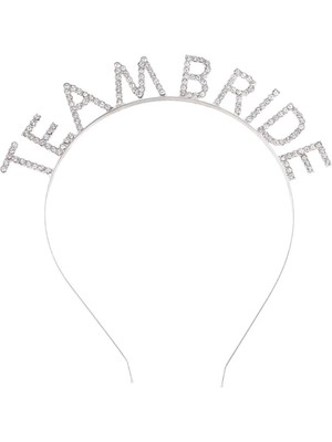 İsmiyle Al Gümüş Kaplama Kristal Taşlı Team Bride Taç 16X17 cm