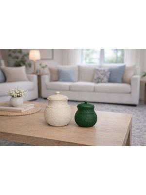 Antik Görünümlü Dekoratif Kavanoz / Amfora / Vazo / Saksı