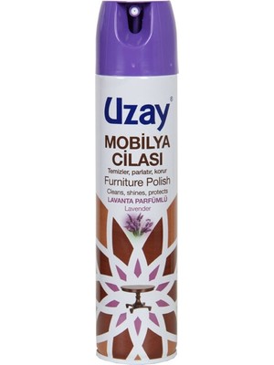 Uzay Mobilya Bakım Cilası 300 ml Lavanta Kokusuyla Ahşap Yüzeyler İçin Temizleyici ve Parlatıcı