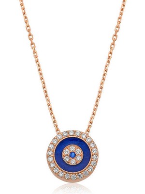 Tienda Elegante ​Gümüş Rose Nazar Bayan Kolye