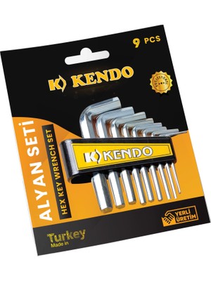 İsmiyle Al Kendo Allen Anahtar Seti Alyan Anahtar 9 Parça