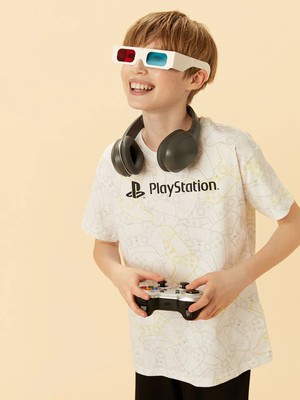 Lc Waikiki Yeni Sezon Bisiklet Yaka Playstation Baskılı Erkek Çocuk Şortlu Pijama Takımı
