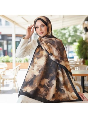 Revam Collection Desenli Pamuk Soft Şal Vera Serisi Siyah Gold Batik