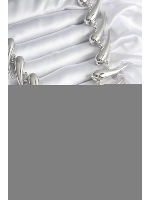 İsmiyle Al Vıp Seri Özel Model Gümüş Renk Kadın Kolye