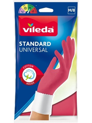 Vileda Standart Bulaşık Eldiven M Beden Plastik Malzeme ile Ergonomik Tasarım Sunar