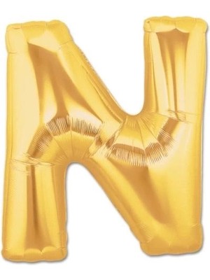 İsmiyle Al N Harf Folyo Balon Altın Renk  40 Inç
