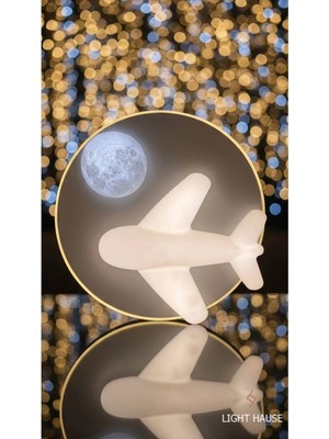 Light House Uçak Modelli Plafonyer LED Avize