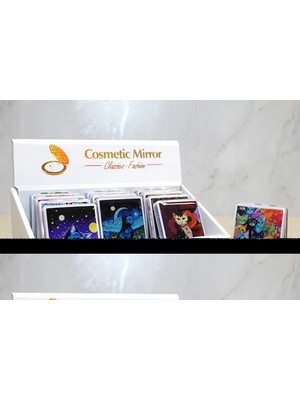 İsmiyle Al Hareketli Sulu Detaylı Kedi Figürlü El Aynası ALK4579