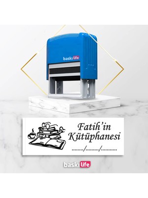 Baskı Life  Kaşe  Kitap Mührü Kitap Damgası Kişiye Özel Kaşe 551