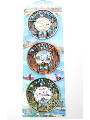 İsmiyle Al Istanbul Temalı Metal Magnet 3'lü Set ALK2891