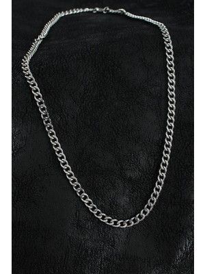 İsmiyle Al 316L Çelik Klasik Zincir Model Gümüş Renk Erkek Kolye