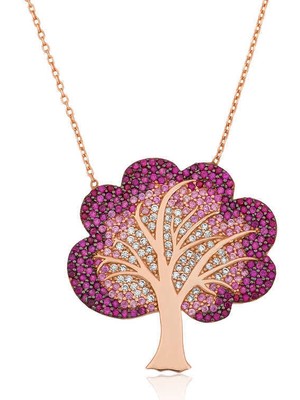Tienda Elegante Gümüş Hayat Ağacı Bayan Kolye