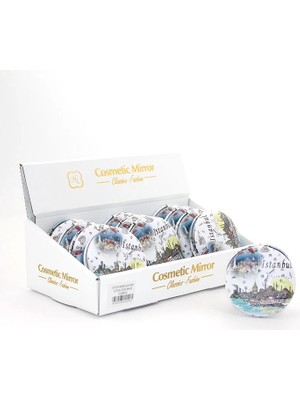 İsmiyle Al Taşlı Istanbul Tasarımı El Aynası Kalın ALK2491