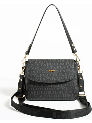 Just Polo  Kadın 2 Bölmeli Omuz Çantası Monogram 2197MH