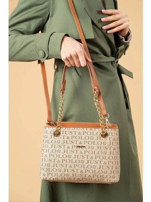 Just Polo  Kadın Orijinal Just Polo Zincirli El ve Omuz Çantası Ebat : 24 x 20 cm