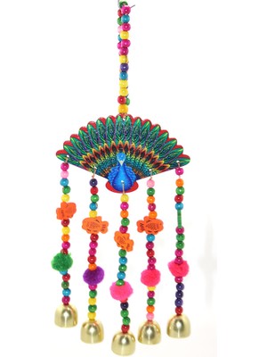 İsmiyle Al Tavuskuşu Rüzgar Çanı Model 2