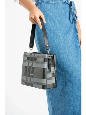 Just Polo  Kadın Yeni Sezon Ekose El ve Omuz Çantası