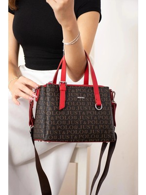 Just Polo  Kadın Orijinal Just Polo Ayarlanabilir Askılı Şık El ve Omuz Çantası Shopper Ebat : 18 x 25 cm