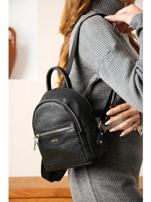 Just Polo  Kadın Orijinal Just Polo Siyah Yeni Sezon Şık Sırt Çantası Shopper