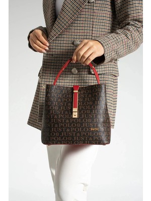 Just Polo  Kadın Orta Boy Su Geçirmez Günlük Şık El ve Omuz Çantası Ebat 23 x 18 cm Shoulder Bag