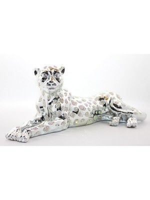 İsmiyle Al Polyester Oturan Kaplan Figürü