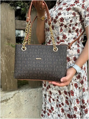 Just Polo  Kadın Kahve Camel Yeni Sezon El ve Omuz Çantası