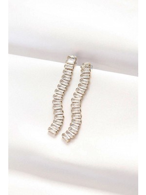 Luz&Pos 316L Çelik Gold Renk Su Yolu Küpe