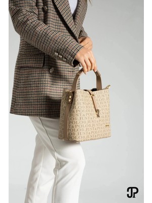 Just Polo  Kadın Orta Boy Su Geçirmez Günlük Şık El ve Omuz Çantası Ebat 23 x 18 cm Shoulder Bag