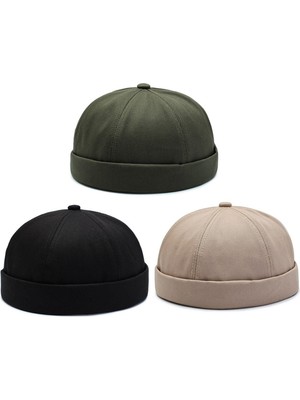 Rupen Kraft 3 Lü Set %100 Pamuk Cap Ayarlanabilir Docker Şapka Yazlık Takke Şapka Retro Şapka Takke Şapka