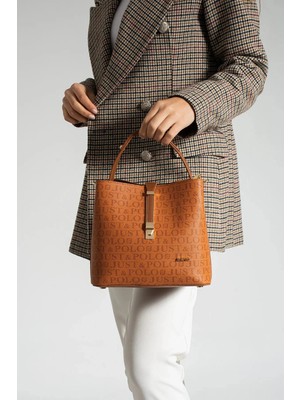 Just Polo  Kadın Günlük Kullanıma Uygun Ayarlanabilir Askılı Şık El & Omuz Çantası Ebat: 22 x 20 cm