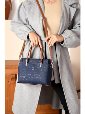 Just Polo  Kadın Orijinal Ayarlanabilir Askılı Şık El & Omuz Çantası Shoulder Bag Ebat : 25 x 22 cm