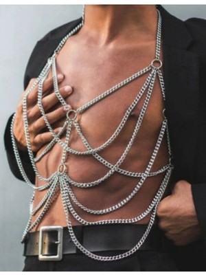 Ravinity Kalın Zincirli Erkek Vücut Kolyesi, Erkek Vücut Zinciri