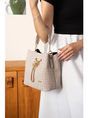 Just Polo  Kadın Orta Boy Ayarlanabilir Askılı El ve Omuz Çantası Ebat: 22 x 23 cm Shopper