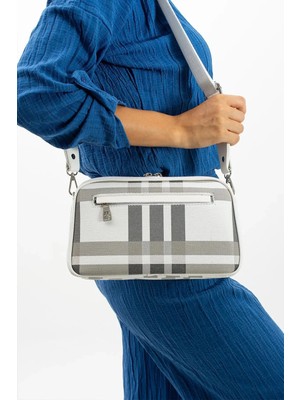 Just Polo  Kadın Ekose Desenli Yeni Sezon Omuz Çantası 239001MH