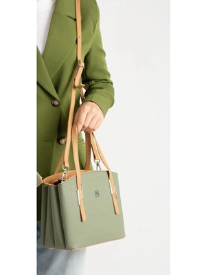 Just Polo  Kadın Orijinal Just Polo 5 Bölmeli Şık El ve Omuz Çantası Shoulder Bag 26 x 24 cm